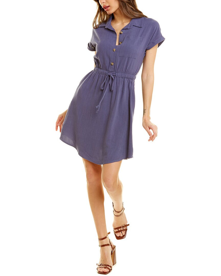 BELLA ZOE Linen-Blend Mini Dress – Shop ...